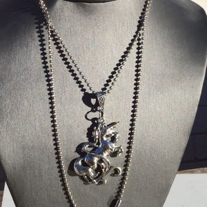 Unicorn Necklace Pendant Silver Chain Cute